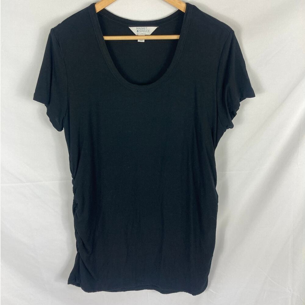 Market & Spruce Maternity Short Sleeve Black Dress Size XL